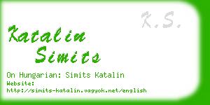 katalin simits business card